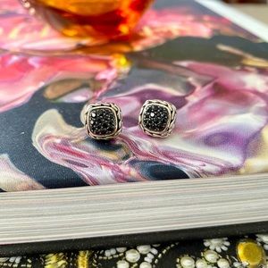 John Hardy black sapphire stud earrings